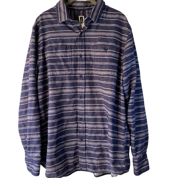 HOWE Creative Workwear Flannel Button Down Blue/White Long Sleeve Size XXL - Picture 1 of 9